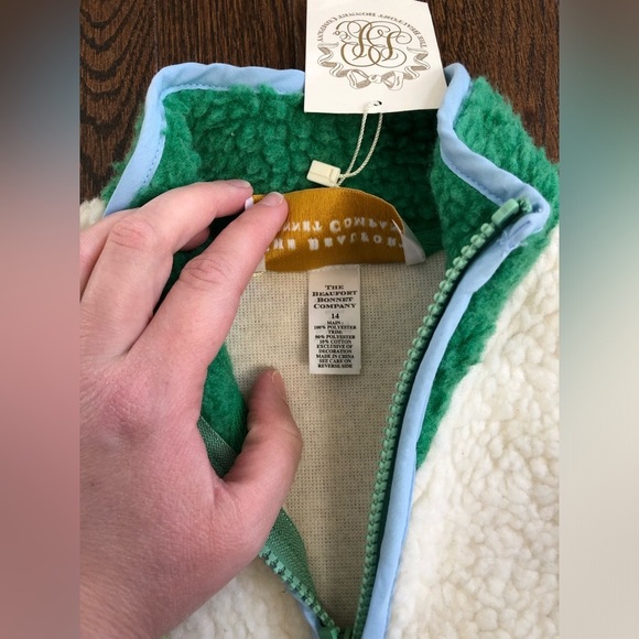 The Beaufort Bonnet Company Boys 14 Van Camp Vest Palmetto Pearl Sherpa … - Picture 7 of 13